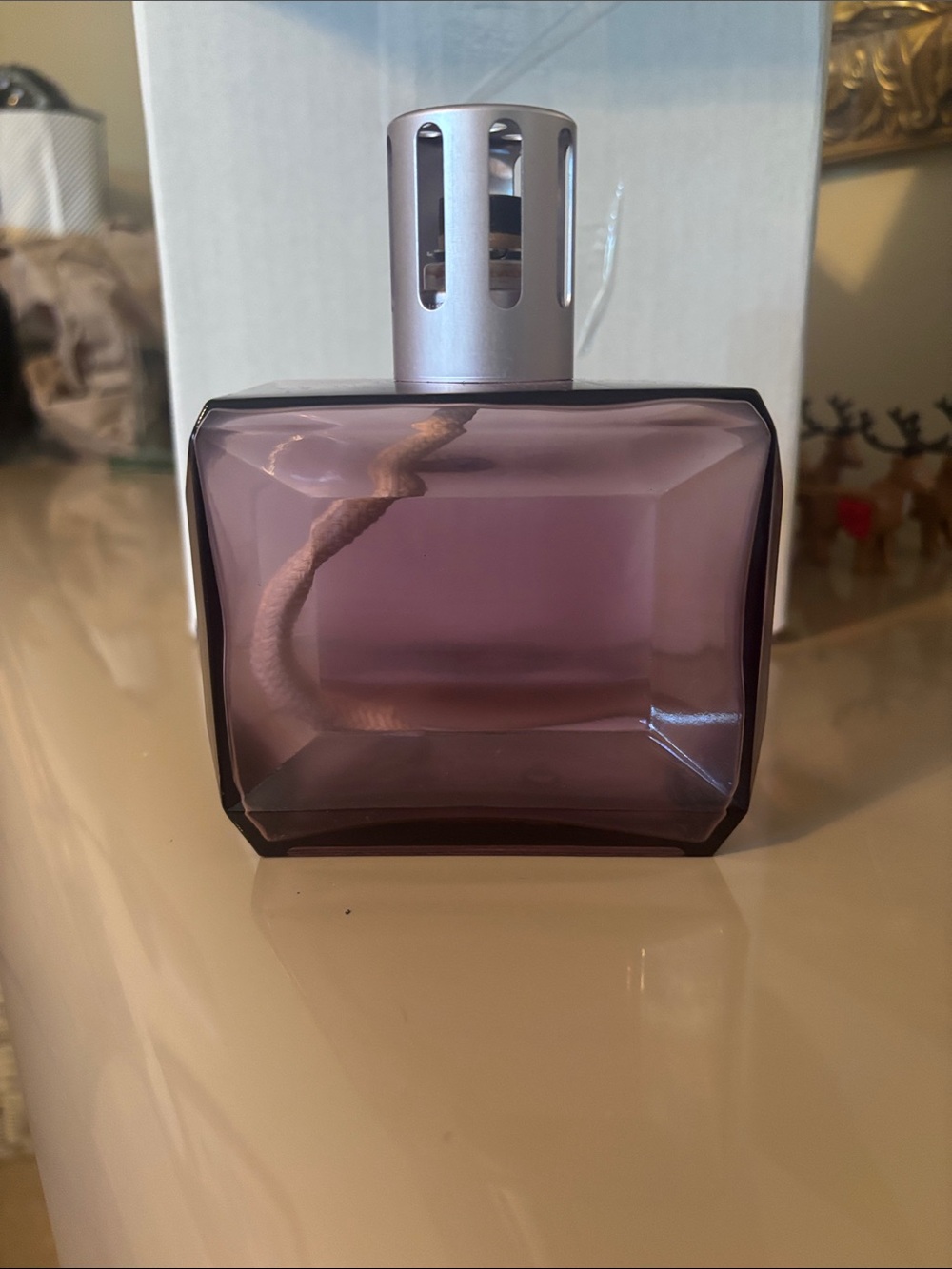 Lampe Berger- Purple Glass Lamp Fragrance Diffuser - Elegant Home Accent